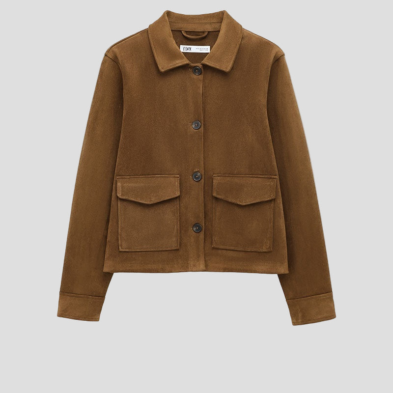 Abrigo Efecto Ante Suede