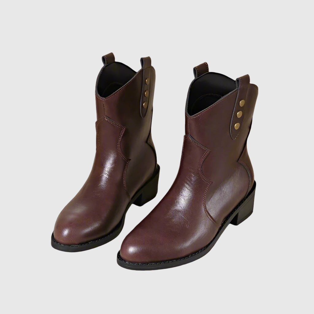 Botines de piel con plataforma 