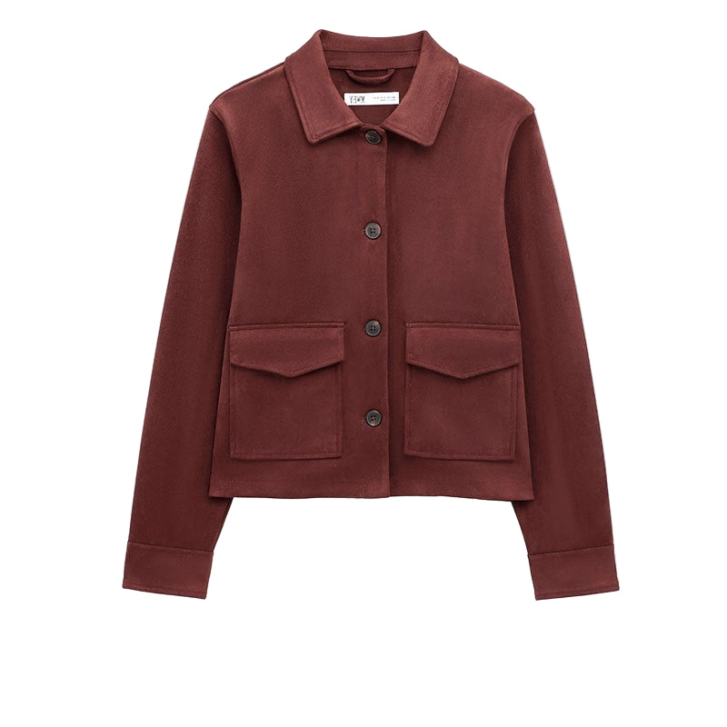 Abrigo Efecto Ante Suede