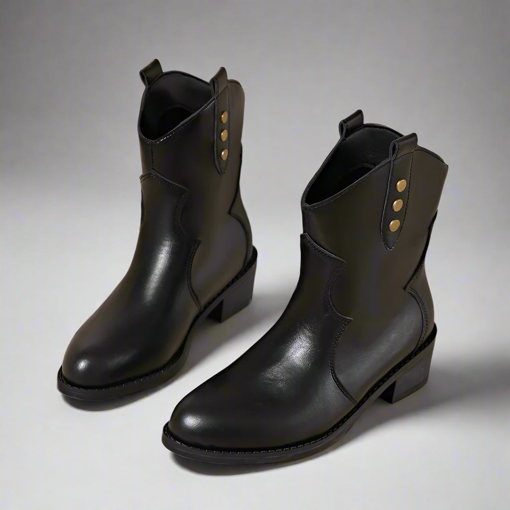 Botines de piel con plataforma 