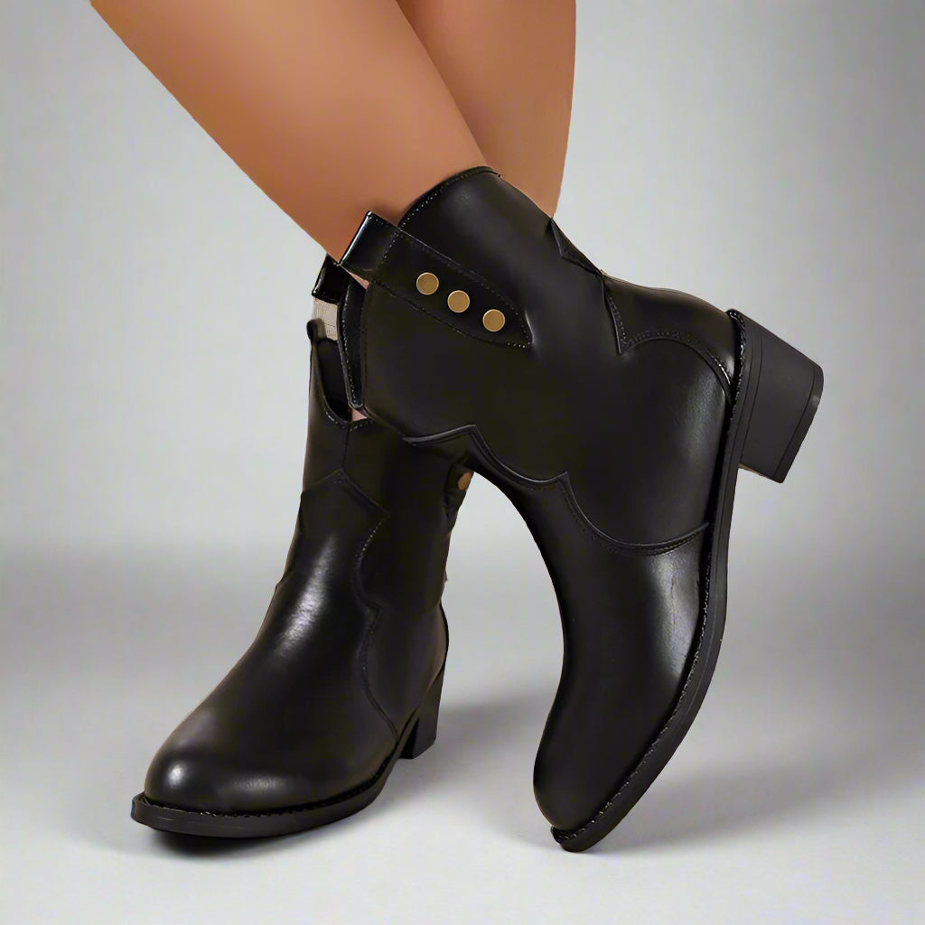 Botines de piel con plataforma 