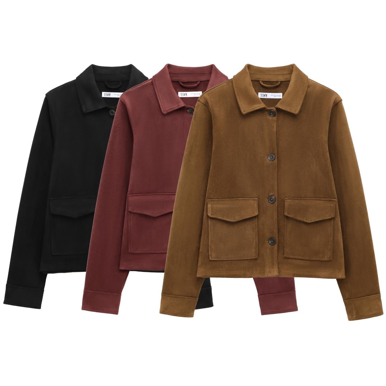 Abrigo Efecto Ante Suede